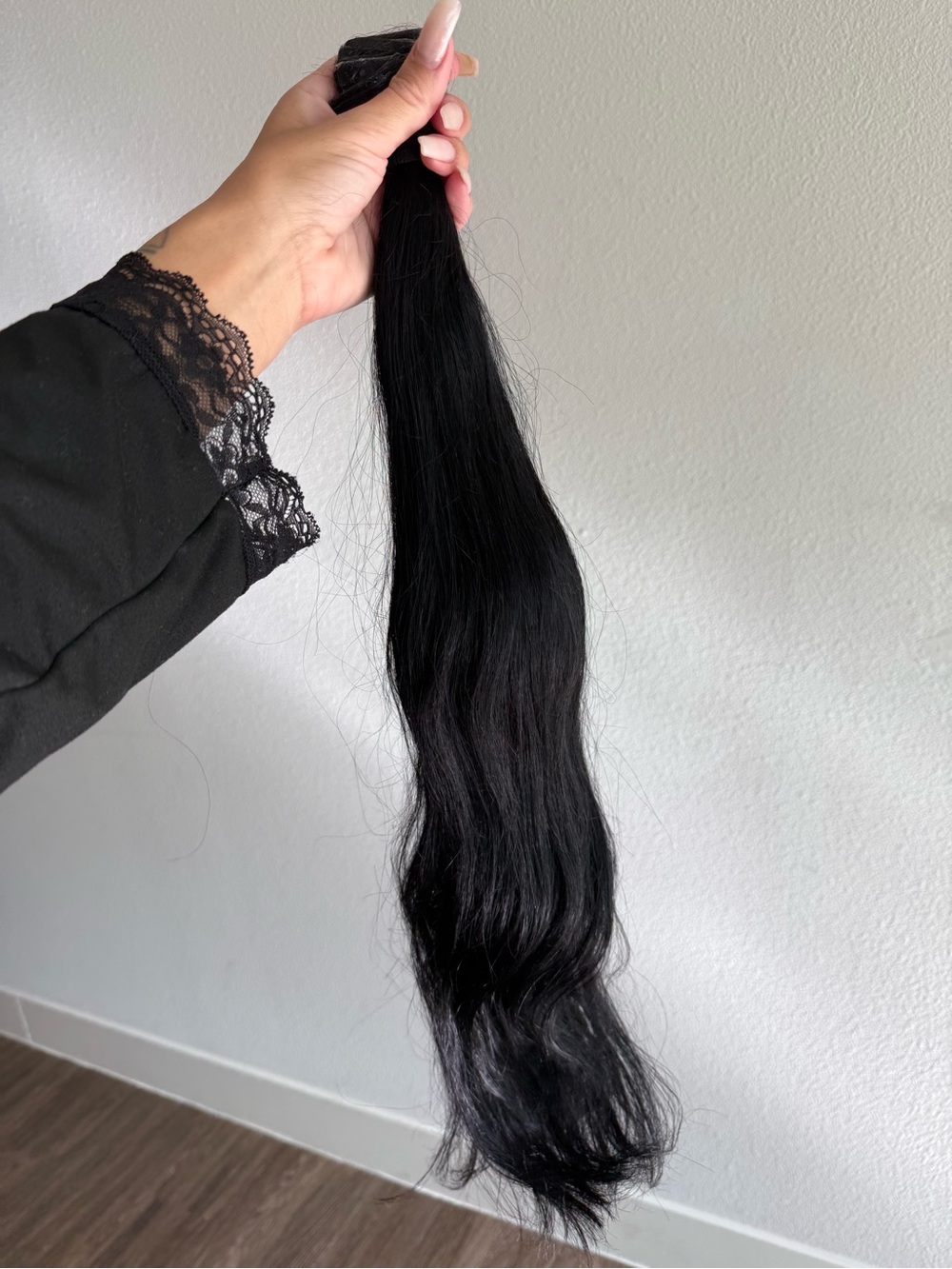22” Jet Black Tape in Hair Extensions